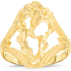 10k Yellow Gold 18.7mm Splash Cluster Openwork Filigree Ring - 1 of 4