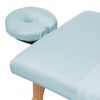 Saloniture 3-Piece Flannel Massage Table Sheet Set - Soft Cotton Flat and Fitted Sheets with Face Cradle Cover - 3 of 4
