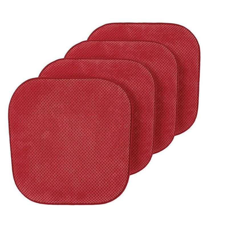 GoodGram Non Slip Chenille Premium Memory Foam Chair Cushions (4 Pack), 1 of 2