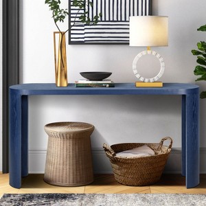 NicBex Console Table with Curved Legs,Entryway Table with Legs that Can be Installed Inward or Outward,Modern Couch Table for Living Room,Navy Blue - 1 of 4