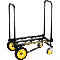 Rock N Roller R6RT Multi-Cart 8-in-1 Equipment Transporter Cart Black Frame/Yellow Wheels Mini