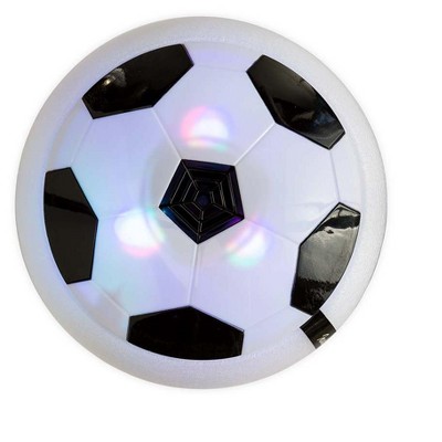 HearthSong 7" Diam. Foam-Rimmed Light-Up Air Hover Soccer Disc for Indoor and Outdoor Play