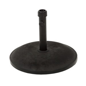 Patio Umbrella Base, Concrete Heavy Duty Umbrella Base With Metal Umbrella Support Pole, Round Market Umbrella Stand - 1 of 4