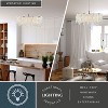 VAXCEL Elsa 5L Nickel Coastal Capiz Shell Linear Chandelier Island Pendant Light Fixture, 35.75 inch Oval - 3 of 4