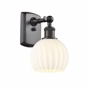 White Venetian - 1 Light Wall Sconce In Modern Style-9 Inches Tall and 6 Inches Wide - 1 of 1