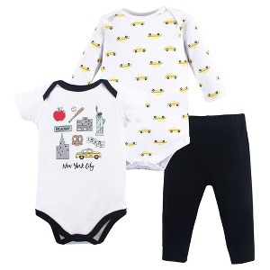 Hudson Baby Infant Boys Cotton Bodysuit and Pant Set, Nyc - 1 of 4