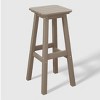 WestinTrends Malibu 24" All Weather Hdpe Outdoor Patio Square Backless Counter Stool - 4 of 4