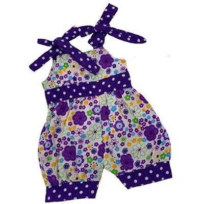 Doll Clothes Superstore Purple Print Romper Fits Baby Alive And Little Baby Dolls