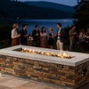 60" Propane Gas Fire Pit Table, 60000 BTU Outdoor Rectangular Concrete Fire Pit Table for Patio, Deck, Garden & Backyard, Sandstone Finish - 4 of 4