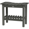 Outsunny 2-Tier Outdoor Side Table, Weather Resistant Shower Bench with Handles, Non-Slip Pads - 4 of 4