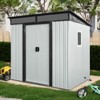 APRILSOUL77.00"Outdoor Metal Storage Shed with Window and Transparent plate for Garden - 2 of 4