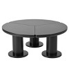 Assembly Round Petal-Shaped Coffee Table, cocktail table with 3 Thick Legs, Minimalist Irregular End Table with Sleek Round Edges-Cuddlewood - 4 of 4