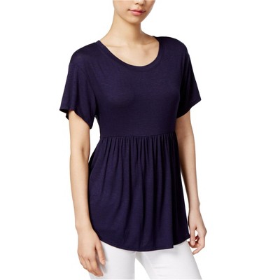 maison Jules Womens Basic Peplum Blouse