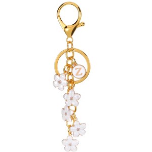 Unique Bargains  Metal Small Beautiful Personalized Flower Keychain for Handbag Purse - 1 of 4