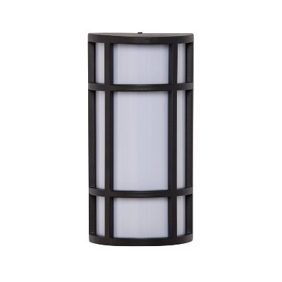 12" Raston Outdoor Sconce Lamp Black/White (Includes Energy Efficient Light Bulb) - Aiden Lane