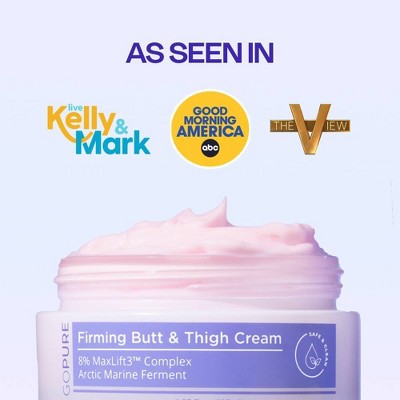 goPure Firming Butt & Thigh Cream - 4.25 fl oz: Unscented, Jar, Hand And Body Lotion, Suitable For All Skin Types