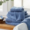 Market & Place Cotton Quick Dry Waffle Weave 6-Piece Bath Towel Set - 3 of 4
