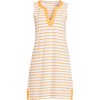 Lands' End Women's Cotton Jersey Notch Neck Dress with Soutache - 3 of 4