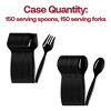 Smarty Had A Party Black Plastic Serving Flatware Set - 150 Pairs - 3 of 4