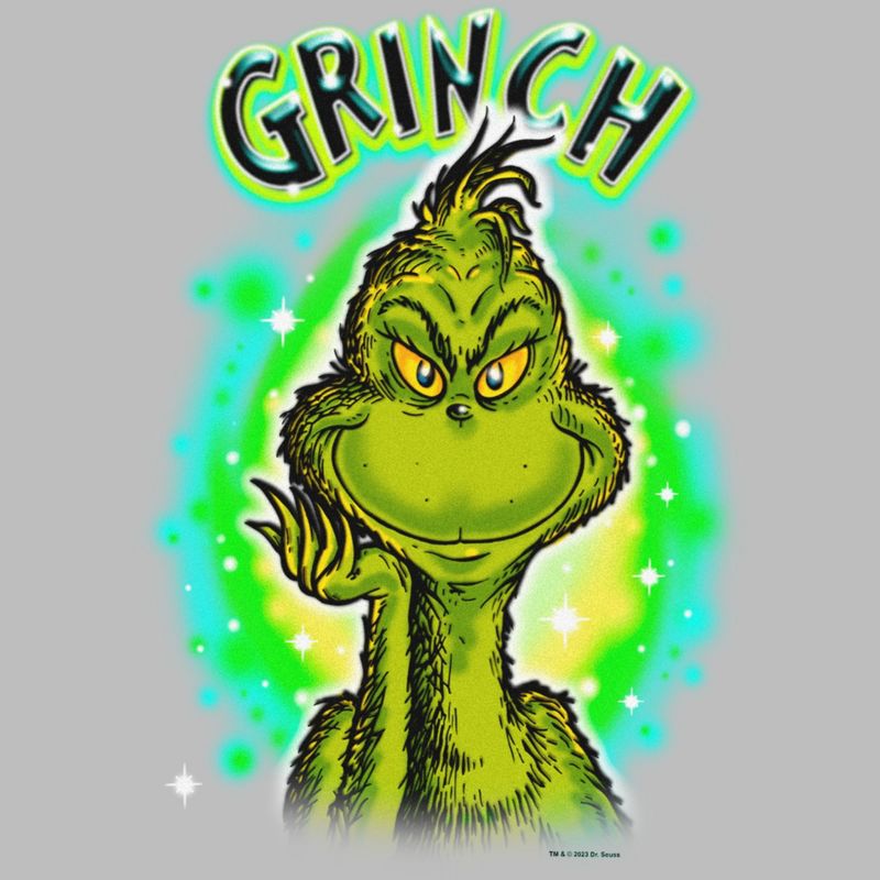 Men's Dr. Seuss Airbrush Grinch T-Shirt, 2 of 6