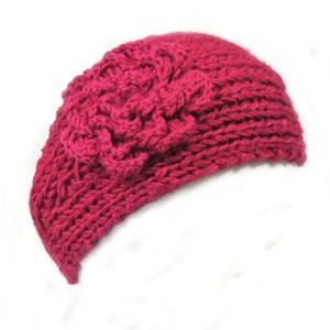 Hand Knit Floral Headband - 1 of 1
