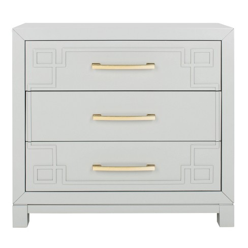 Raina 3 Drawer Chest Gray Gold Safavieh Target