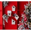 Melrose Flocked Wood Birdhouse (Set of 4) - 2 of 4