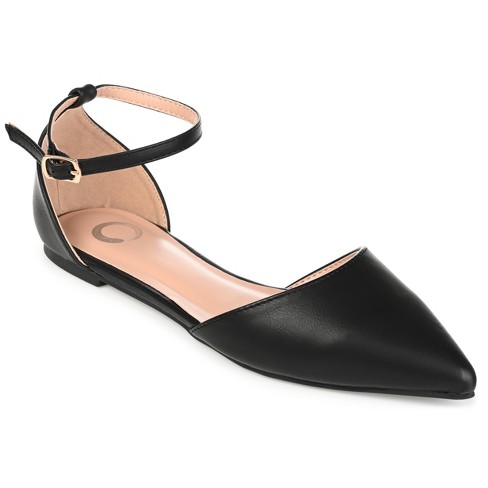 Black Black Feminine Buckle Ballerinas