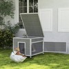 PawHut Duck Coop, Wooden Duck House with Openable Roof, Removable Floor, Double Doors, Ramp, for Ducks, Geese, Rabbits, Chickens - 2 of 4