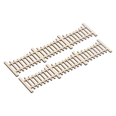 Unique Bargains Wood Miniature Garden Decorative Picket Fence 4.25 Inch Wood 2 Pcs