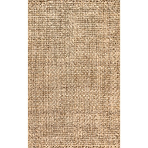 Para Hand Woven Chunky Jute With Fringe Area Rug - Jonathan Y : Target