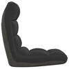 vidaXL Folding Floor Chair for Home Interiors - Portable and Adjustable - Black Fabric and Foam Filled Comfort - Foldable Space-Saving Design - 4 of 4