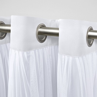 Gray Ombre Blackout Energy Efficient Polyester Drapes, Set of 2