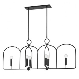 Mitzi Mallory 6 - Light Island Pendant Light in  Aged Iron - 1 of 1