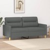 vidaXL Sofa Accent Upholstered Sofa Couch Furniture for Living Room Fabric - Black 47.2" - 2 of 4