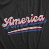 Womens America Retro Glitter T Shirt Cool Patriotic Fourth Of July Party Tee For Ladies - Crazy Dog Women's T Shirt - 2 of 4