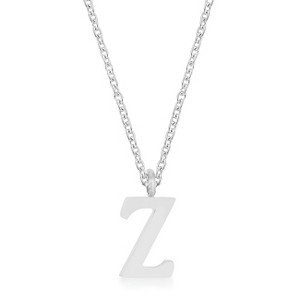 Slickblue Personalized Stainless Steel Initial Necklace, 16" Chain with 2" Extender, Rose Gold/Silver, Choose Letter I-Z - 1 of 3