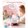 VEVOR Cotton Candy Machine Commercial, 1000W Electric Candy Floss Maker, Easy Use with 15 inch Stainless Steel Bowl and Sugar Scoop, Pink - 3 of 4