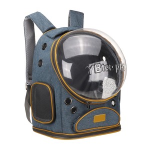 Unique Bargains Pet Portable Travel Backpack for Small Pet with Transparent Cover 1 Pc - 1 of 4
