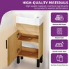 16 in Small Bathroom Vanity Organizer Storage Cabinet w/ Shelves Basin Sink Hooks - 3 of 4