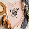 Simply Sage Market Leopard Nurse Heart Short Sleeve Tee - M - Blush - 3 of 4