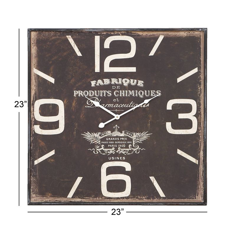 Vintage Wood Wall Clock Black - Olivia &#38; May, 3 of 7
