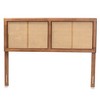 Full Gilbert Wood and Synthetic Rattan Headboard Walnut - Baxton Studio: Bed Frame Mounted, 50" Height - 2 of 4