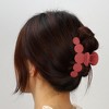 Unique Bargains Women's Plastic Hair Claws Hair Barrettes Gray Blue Lake Blue Deep Pink 3.94''x1.54''x1.77'' 3 Pcs - 2 of 4