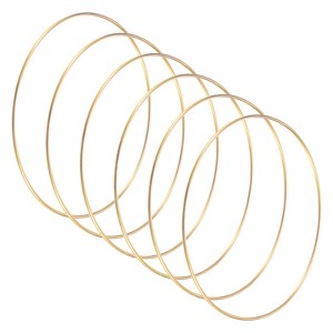 Unique Bargains Metal Electroplated Durable Multipurpose Craft Hoop 6 Pcs - 1 of 4