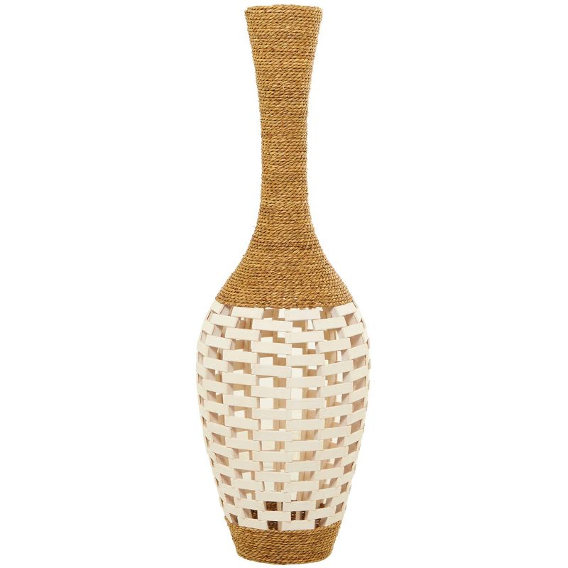 40&#39;&#39; x 13&#39;&#39; Tall Seagrass Woven Floor Vase White - Olivia &#38; May, 5 of 7