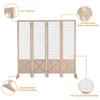 VINGLI 5.5ft Room Divider Gridwall, 4 Panel Folding Display Organizer with Base Feet, Wooden Frame Wire Grid Screens for Craft Shows Events Retail - 4 of 4