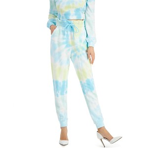 I.N.C International Concepts Womens Tie-Dye Paperbag Casual Jogger Pants, Blue, Large - 1 of 1