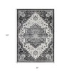 Ivory Black And Gray Medallion Area Rug - 3 of 4