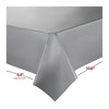 Smarty Had A Party 54" x 108" Silver Rectangular Plastic Tablecloths - 96 pcs - 2 of 4